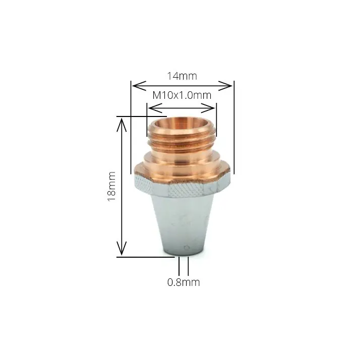 Mjその① Mazak - Hex Chromed Nozzle 0.8 mm (OEM: 46603350508), Mazak