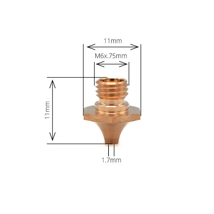 TRGR TIP・TOP S666L Tapered Nozzle 1.7mm (API TR5676) - TRUMPF Nozzles | Alternative