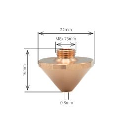 ECP Standard (M8) Nozzle 0.8mm (M8), OEM # 1851641 | Alternative