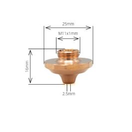 EAN Brightline Double Nozzle 2.5mm (M11), Trumpf # 1664625